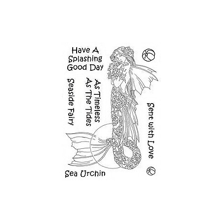 (LCMC006)The Card Hut Mythical Creatures: Sea Urchin Clear Stamps