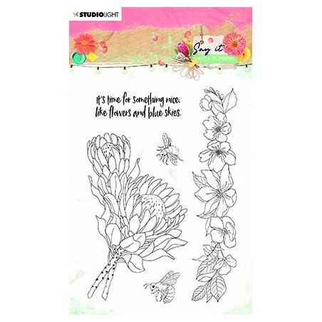 (SL-SWF-STAMP524)Studio light SL Clear Stamp Say it with flowers nr.524