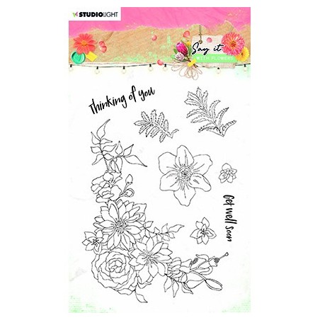 (SL-SWF-STAMP525)Studio light SL Clear Stamp Say it with flowers nr.525