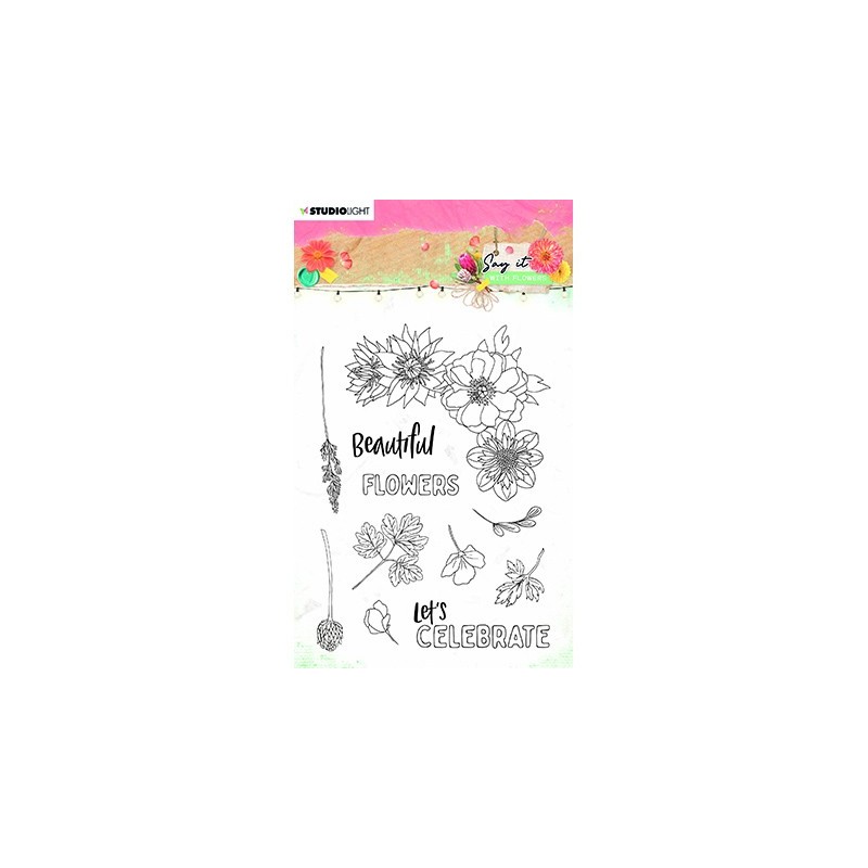 (SL-SWF-STAMP526)Studio light SL Clear Stamp Say it with flowers nr.526