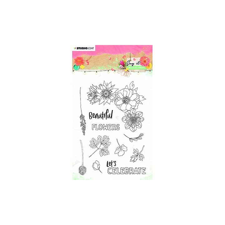(SL-SWF-STAMP526)Studio light SL Clear Stamp Say it with flowers nr.526
