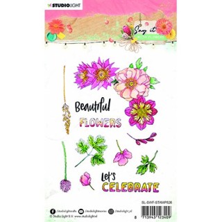 (SL-SWF-STAMP526)Studio light SL Clear Stamp Say it with flowers nr.526