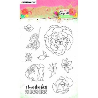 (SL-SWF-STAMP527)Studio light SL Clear Stamp Say it with flowers nr.527