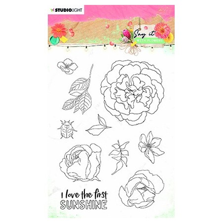 (SL-SWF-STAMP527)Studio light SL Clear Stamp Say it with flowers nr.527