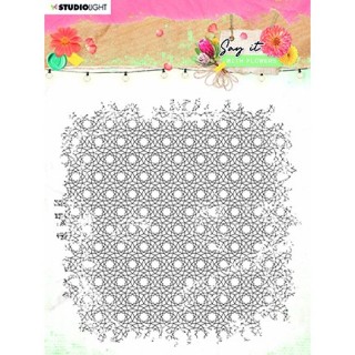 (SL-SWF-STAMP528)Studio light SL Clear Stamp background Say it with flowers nr.528