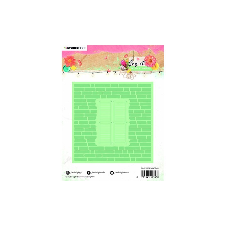 (SL-SWF-EMBCD11)Studio Light SL Emb. Folder & Cutting Die Say it with flowers nr.11