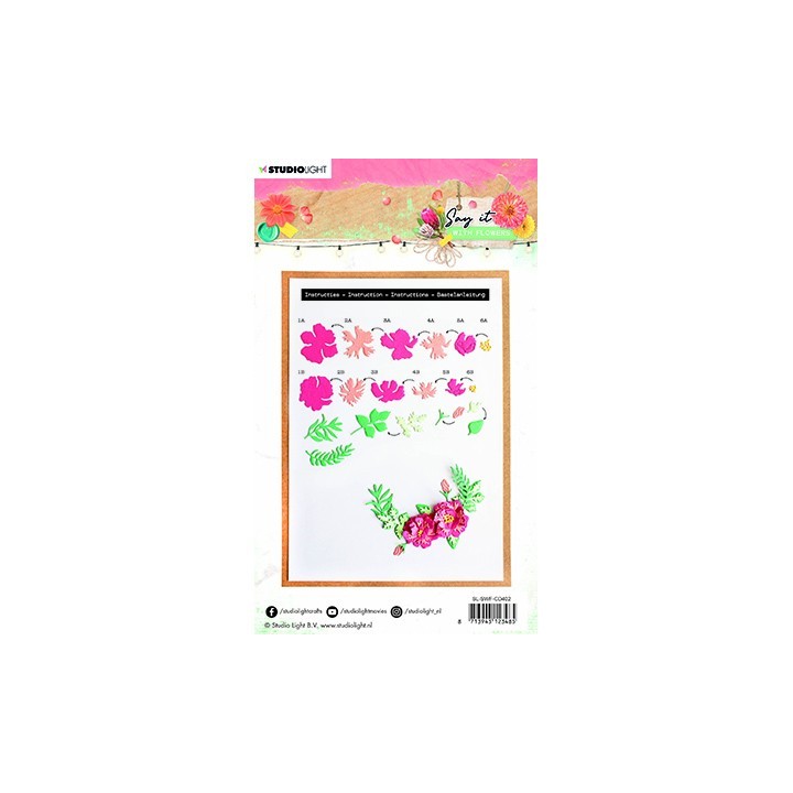 (SL-SWF-CD402)Studio Light SL Cutting & Emb. Die Say it with flowers nr.402