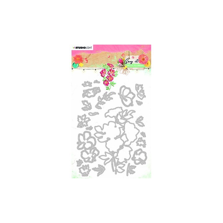 (SL-SWF-CD403)Studio Light SL Cutting & Emb. Die Say it with flowers nr.403