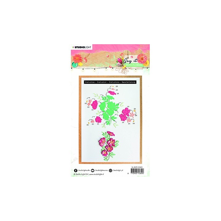 (SL-SWF-CD403)Studio Light SL Cutting & Emb. Die Say it with flowers nr.403