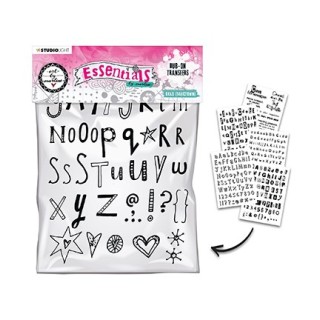 (RUBBM01)Studio Light BM Rub on Sticker Alphabet & Quotes Essentials nr. 1