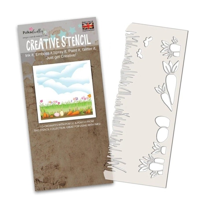 (PD8131)Polkadoodles Spring Border Stencil