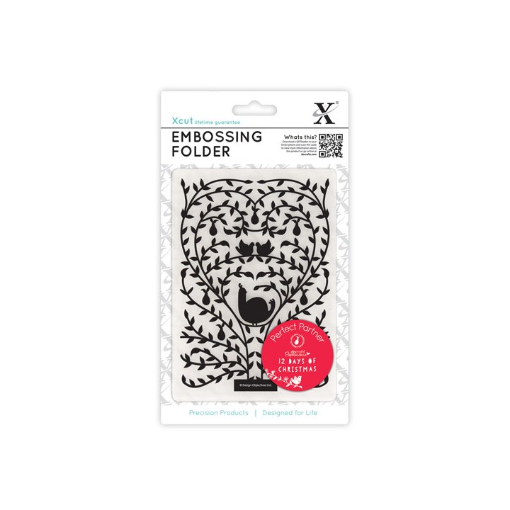 (XCU515901)Embossing Folders A6 12 Days of Christmas-Tree