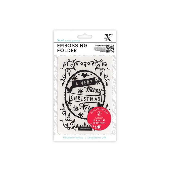 (XCU515902)Embossing Folders A6 12 Days of Christmas-Banner