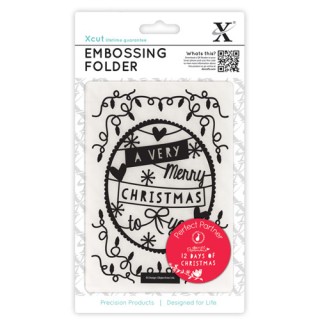 (XCU515902)Embossing Folders A6 12 Days of Christmas-Banner