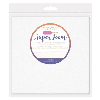 (GRO-AC-41758-XX)GROOVI® 12" X 12" WHITE SUPER FOAM