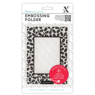 (XCU515903)Embossing Folders A6 12 Days of Christmas-Holly