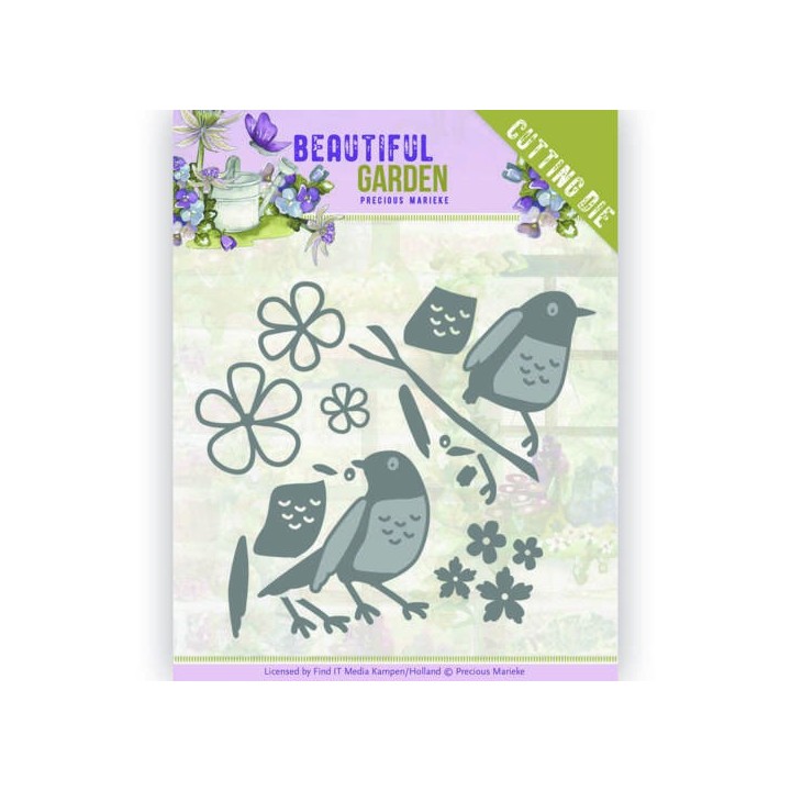 (PM10206)Dies - Precious Marieke - Beautiful Garden - Birds