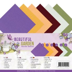 (PM-A5-10029)Linen Cardstock Pack - A5 - Precious Marieke - Beautiful Garden