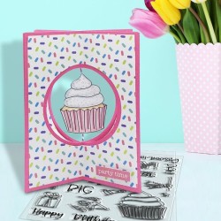 (PD8135)Polkadoodles Big Birthday Surprise Clear Stamps