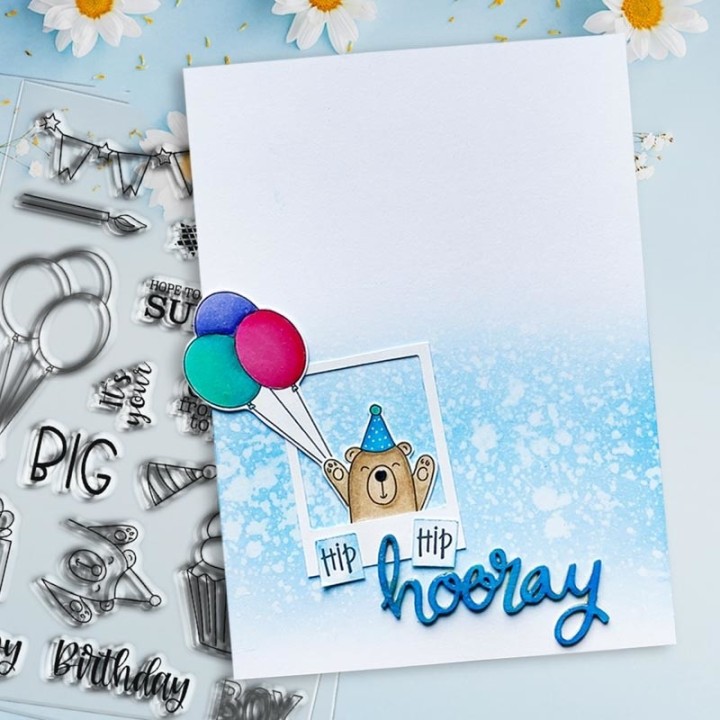 (PD8135)Polkadoodles Big Birthday Surprise Clear Stamps