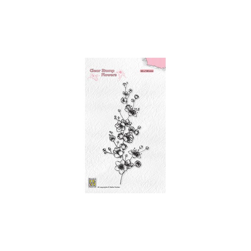 (FLO027)Nellie`s Choice Clearstamp - Blooming branch blossom