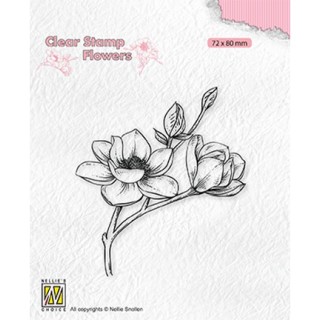 (FLO028)Nellie`s Choice Clearstamp - Blooming branch magnolia