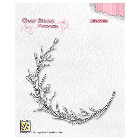 (FLO029)Nellie`s Choice Clearstamp - Blooming twig