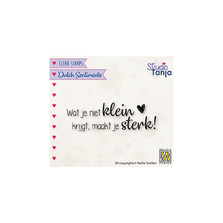 (SENCS016)Nellie's Choice Clear stamps Wat je niet klein krijgt, maakt je sterk