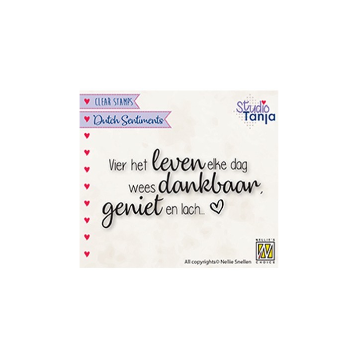 (SENC017)Nellie's Choice Clear stamps Vier het leven elke dag, wees dankbaar