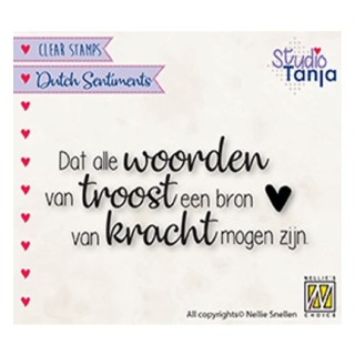 (SENC018)Nellie's Choice Clear stamps Dat alle woorden van troost een bron