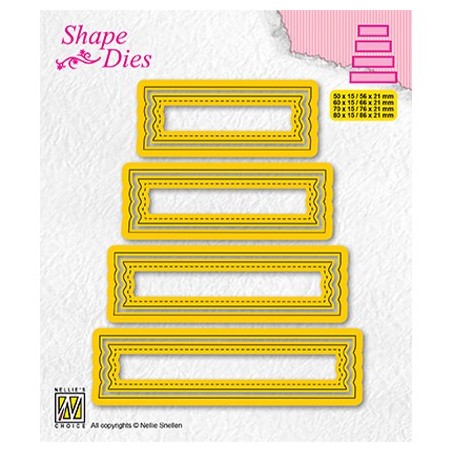 (SD203)Nellie's shape dies Set of 4 tags-2