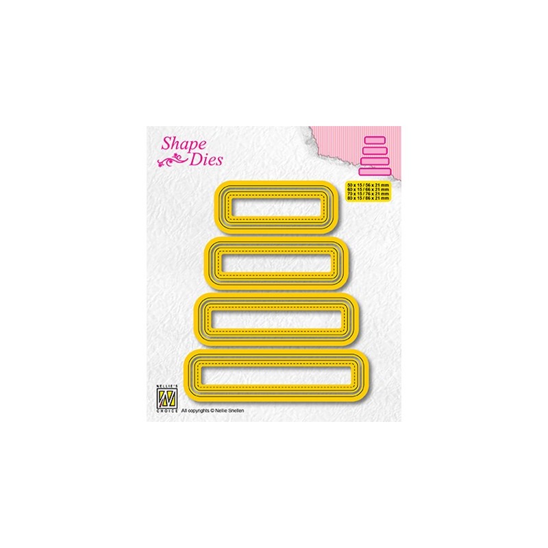 (SD204)Nellie's shape dies Set of 4 tags-3