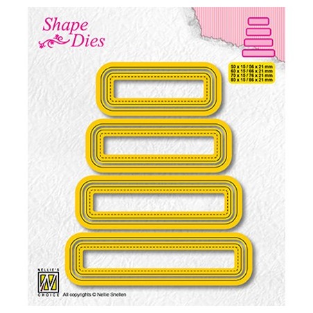 (SD204)Nellie's shape dies Set of 4 tags-3