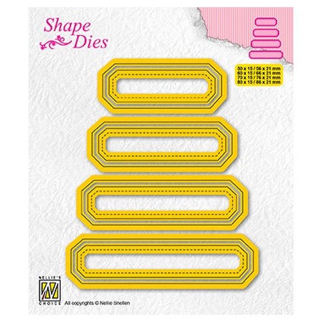 (SD205)Nellie's shape dies Set of 4 tags-4