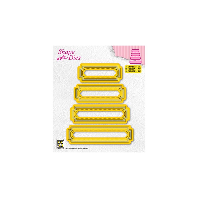 (SD206)Nellie's shape dies Set of 4 tags-5