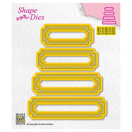 (SD206)Nellie's shape dies Set of 4 tags-5