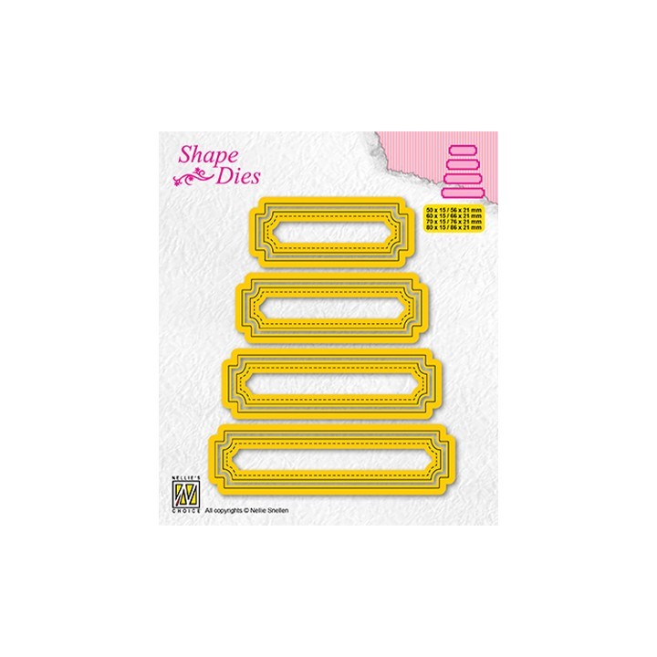 (SD206)Nellie's shape dies Set of 4 tags-5