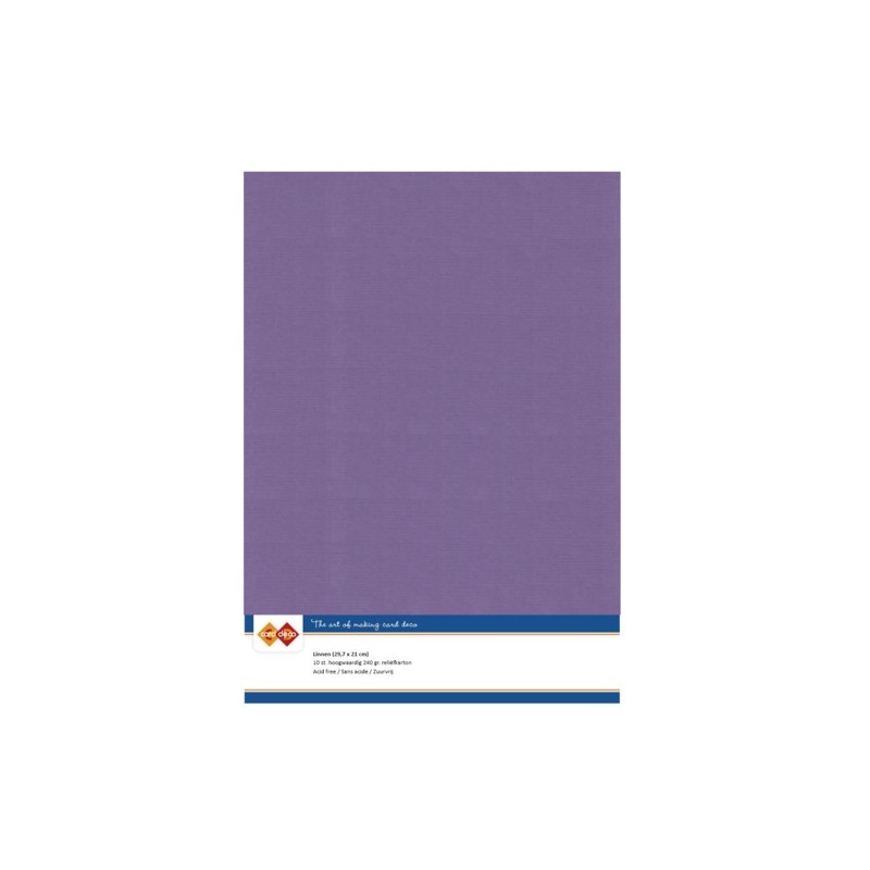 (LKK-A462)Linen Cardstock - A4 - Grape