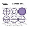 (CLCZ281)Crealies Cardzz Elements Circles 5x 40 x 40 mm