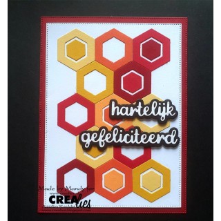 (CLCZ283)Crealies Cardzz Elements Hexagons 5x 35 x 40 mm