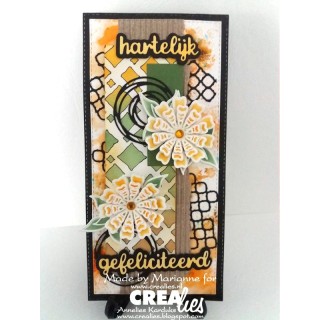(CLCZ184)Crealies Cardzz Slimline D stitch 10,0x20,5cm