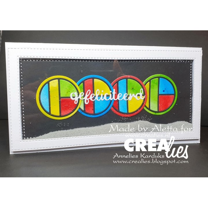 (CLCZ184)Crealies Cardzz Slimline D stitch 10,0x20,5cm