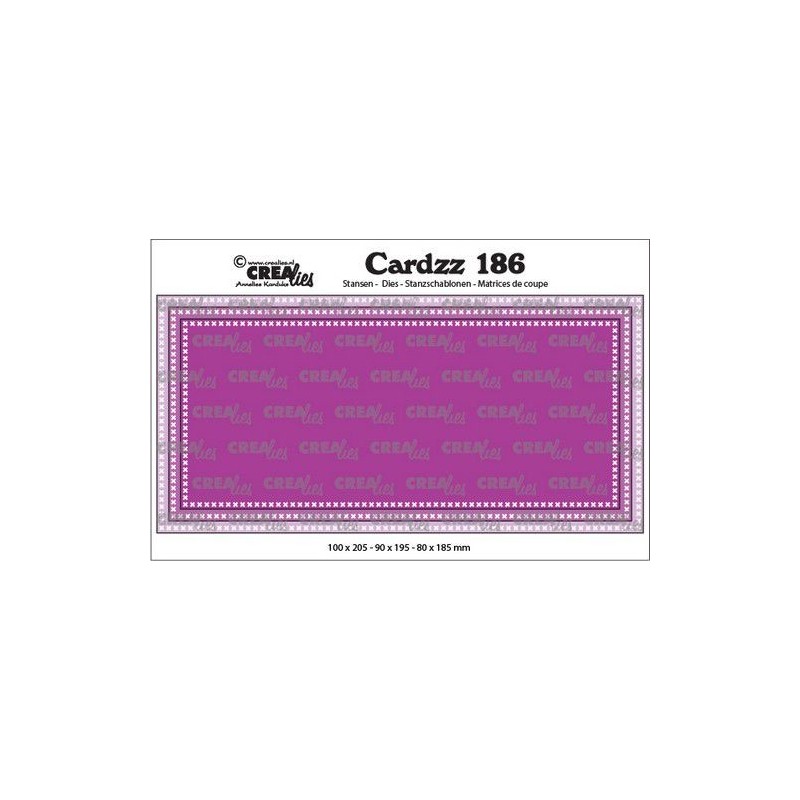 (CLCZ186)Crealies Cardzz Slimline F Cross stitch max. 10 x 20,5 cm