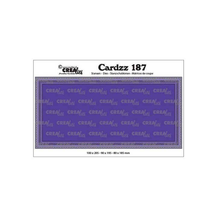 (CLCZ187)Crealies Cardzz Slimline G Small circles max. 10 x 20,5 cm