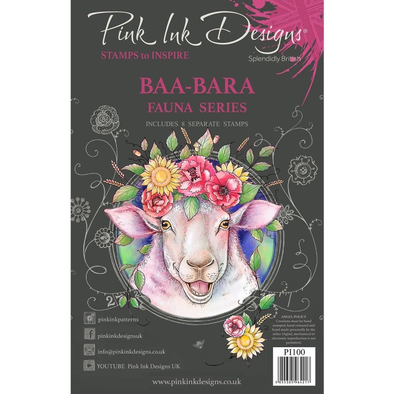 (PI100)Pink Ink Designs Clear stamp set Baa-bara