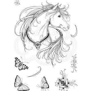 (PI107)Pink Ink Designs Clear stamp set Mustang harry