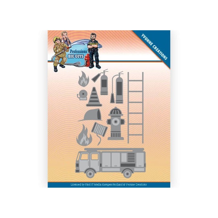 (YCD10239)Dies - Yvonne Creations - Big Guys Professions - Fire Department