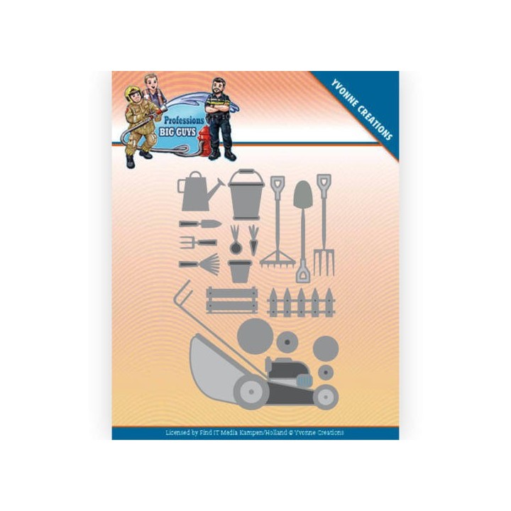 (YCD10240)Dies - Yvonne Creations - Big Guys Professions - Gardening