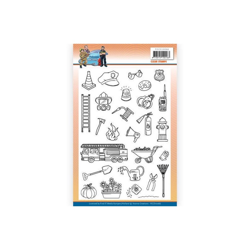 (YCCS10066)Clear Stamps - Yvonne Creations - Big Guys Professions