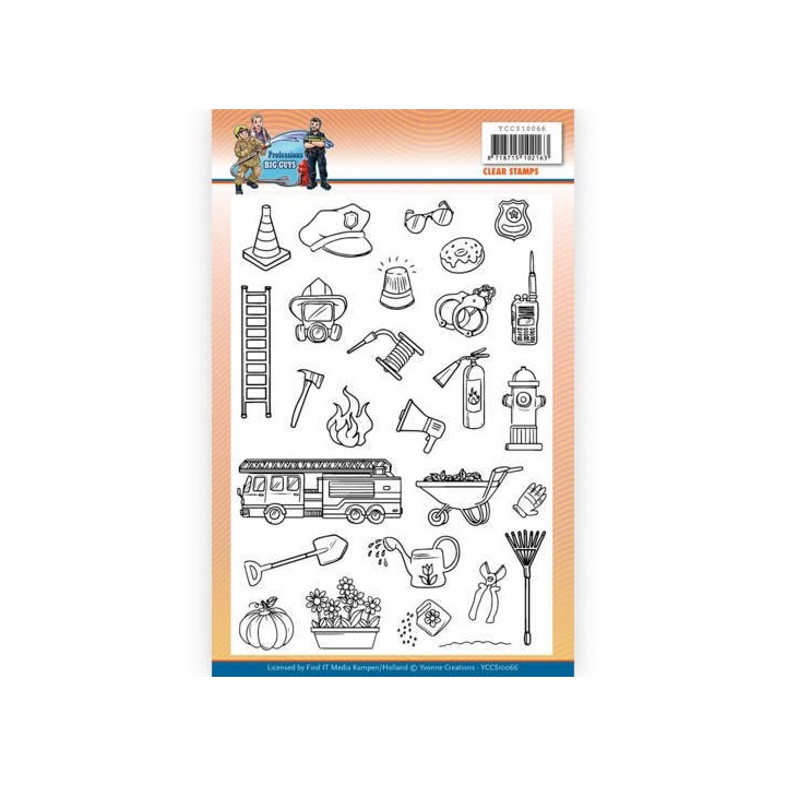 (YCCS10066)Clear Stamps - Yvonne Creations - Big Guys Professions